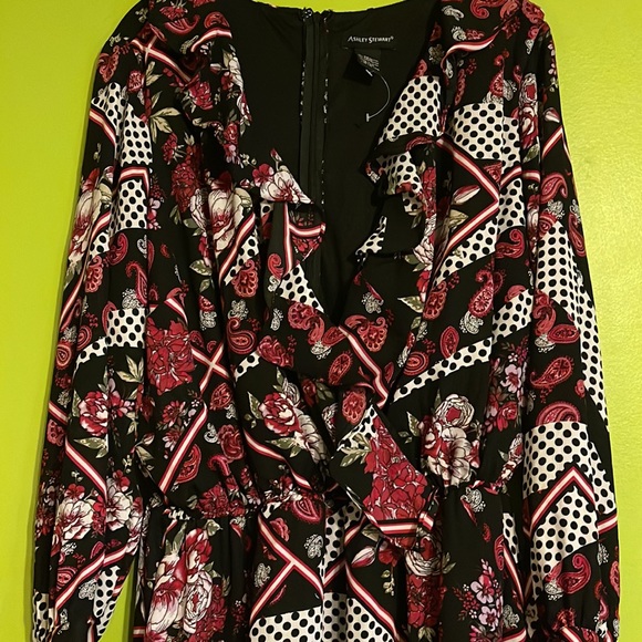 NWOT Ashley Stewart Multicolor/Print Long Sleeve Maxi Dress Size 18/20 - Picture 2 of 7